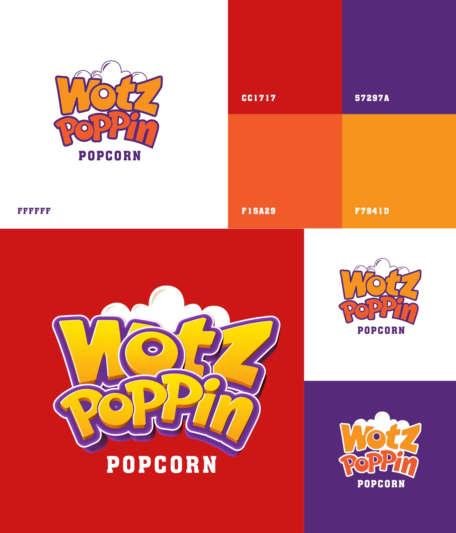 Wotz Poppin — Popcorn Brand Identity